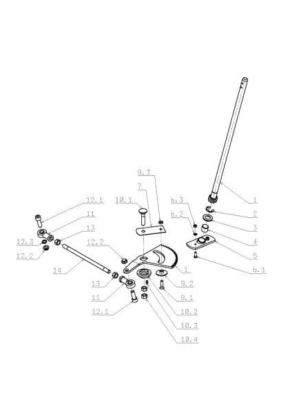 Steering arm OM 105J/17,5H Cat.2009 Garden tractor