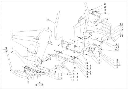 Frame APACHE 92 Cat.2009 Garden tractor