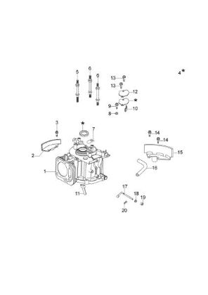 Cylinder and crankcase MAX 48 TK (K50) Lawnmower