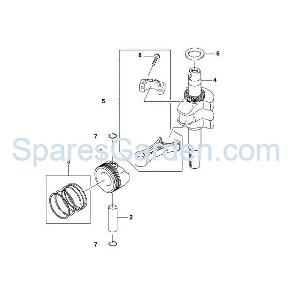 Picture of C - Piston/ Crankshaft FJ180V-AM93