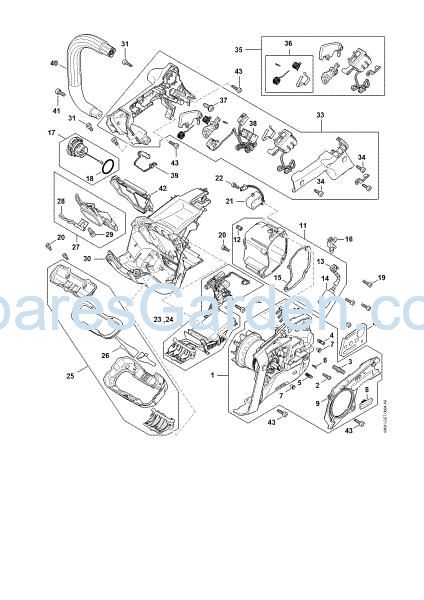 Picture of Electric motor, Electronic module, Handle housing MSA 220.0 TC-O