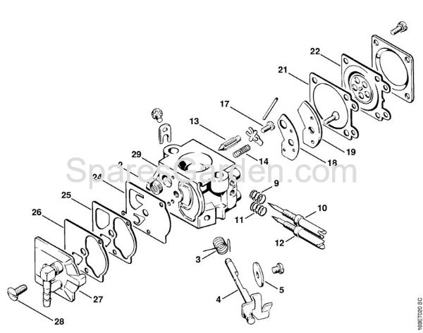 Carburetor WA-49    7 683 698 Gasoline chain saws (MS) 032 AVE Stihl