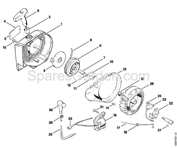 Fan housing, Set of points Gasoline chain saws (MS) 032 AVE Stihl
