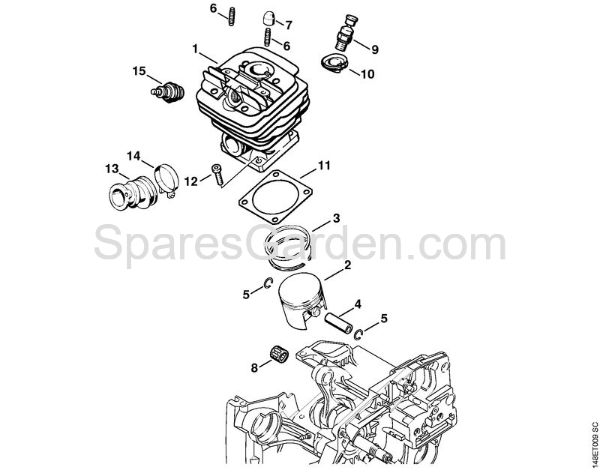 Cylinder Gasoline chain saws (MS) 036 QS Stihl