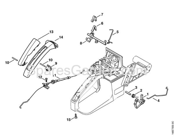 Throttle control Gasoline chain saws (MS) 036 QS Stihl
