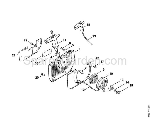 Rewind starter Gasoline chain saws (MS) 046 W Stihl
