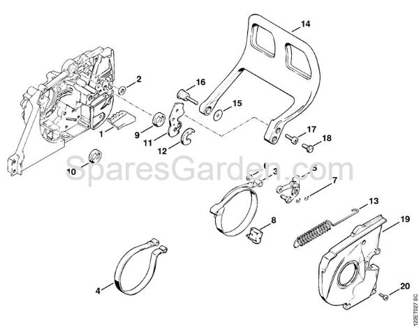 Inertia chain brake Gasoline chain saws (MS) 048 Stihl