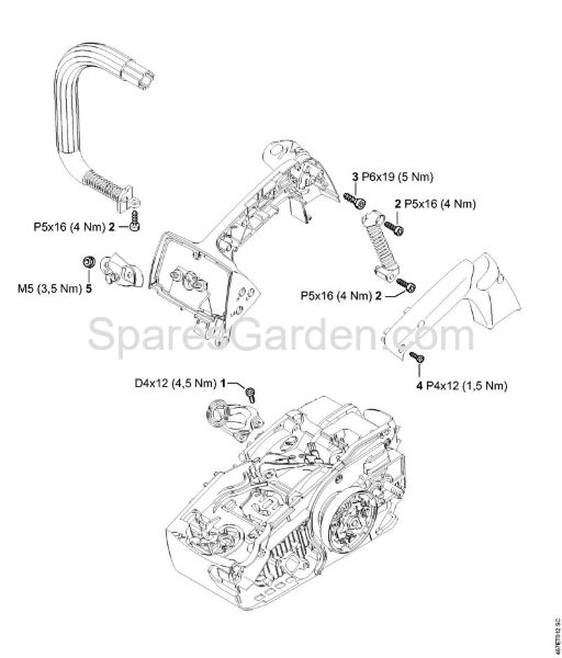 Tightening torques Gasoline chain saws (MS) MS 193 T Stihl