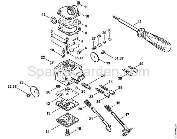 Carburetor HD-34, HD-46 Gasoline chain saws (MS) MS 361-W Stihl
