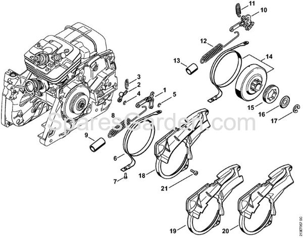 Chain brake Gasoline chain saws (MS) MS 361-W Stihl