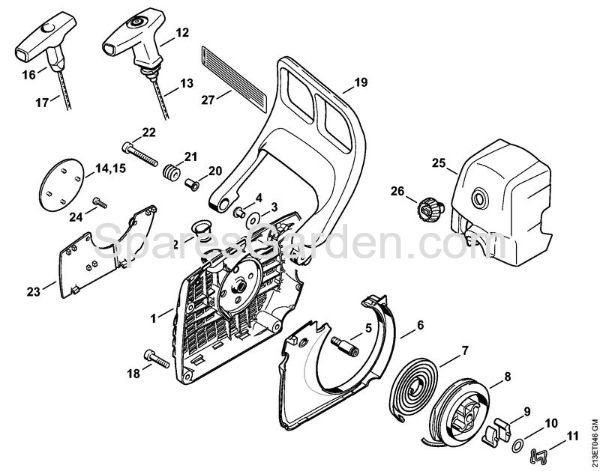 Rewind starter Gasoline chain saws (MS) MS 361-W Stihl