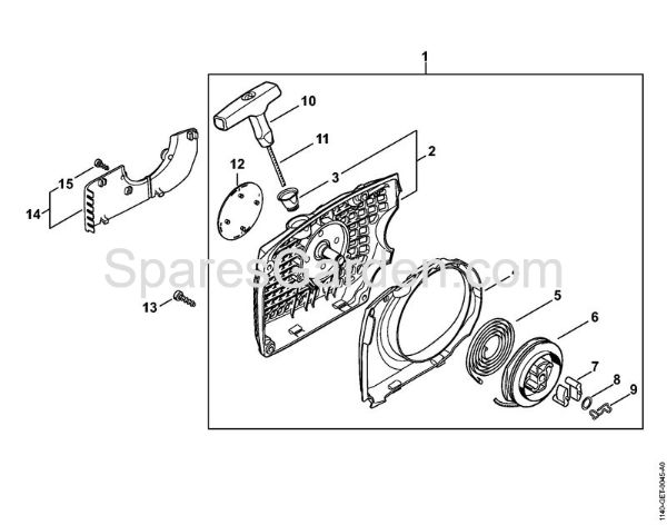 Rewind starter Gasoline chain saws (MS) MS 391 Stihl