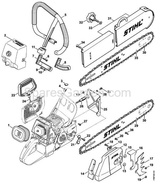 Rescue saw USA Gasoline chain saws (MS) MS 460-Z Magnum Stihl