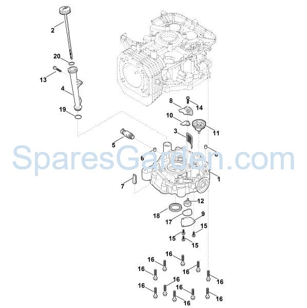 Picture of J - Governor gear, oil pan EVC 4000.0 (EVC4000-0001)